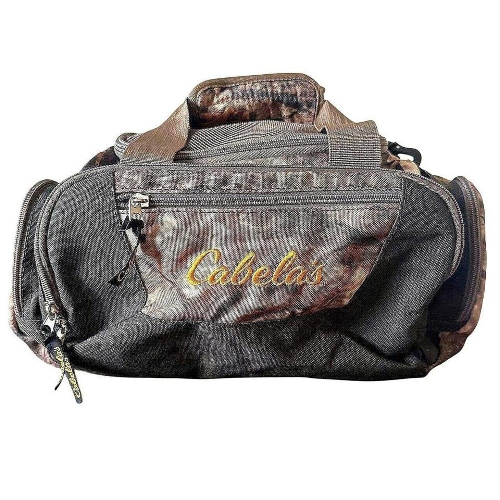 Cabelas Small Duffel Bag Camo‎ Print Hunting Fishing Travel Gym Utility Gear NWT